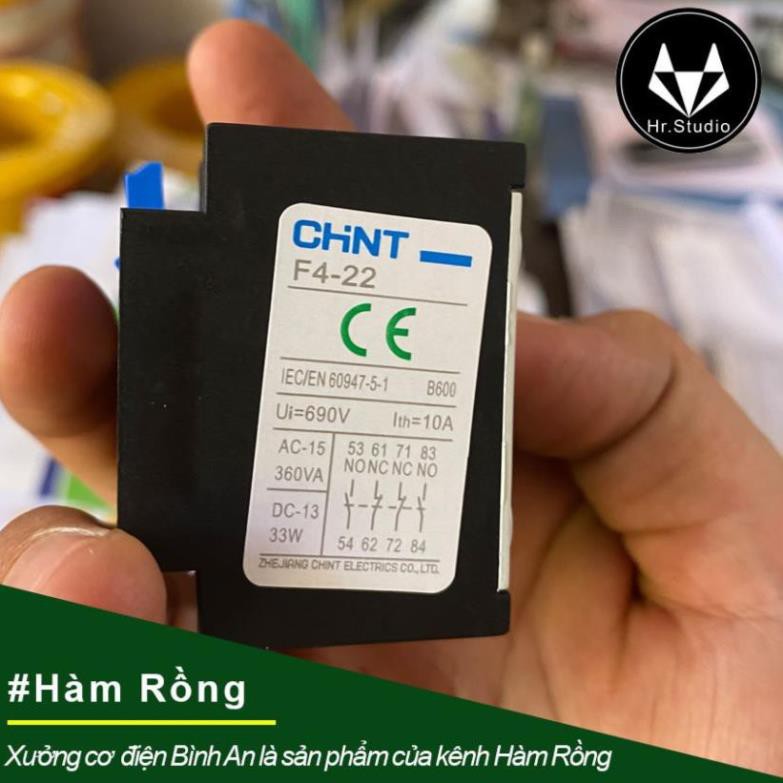 Chint Tiếm điểm phụ F4-22 CHINT gắn trên contactor NO-NC (hàng chính hãng)