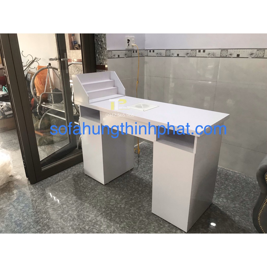 Bàn Nail quạt hút, kệ sơn, đôn