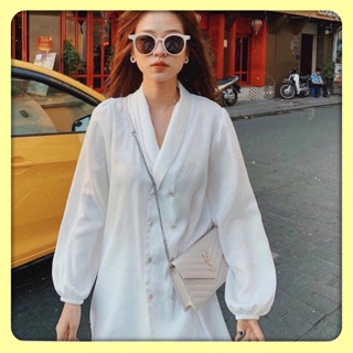 ÁO VEST DÁNG DÀI TAY PHỒNG