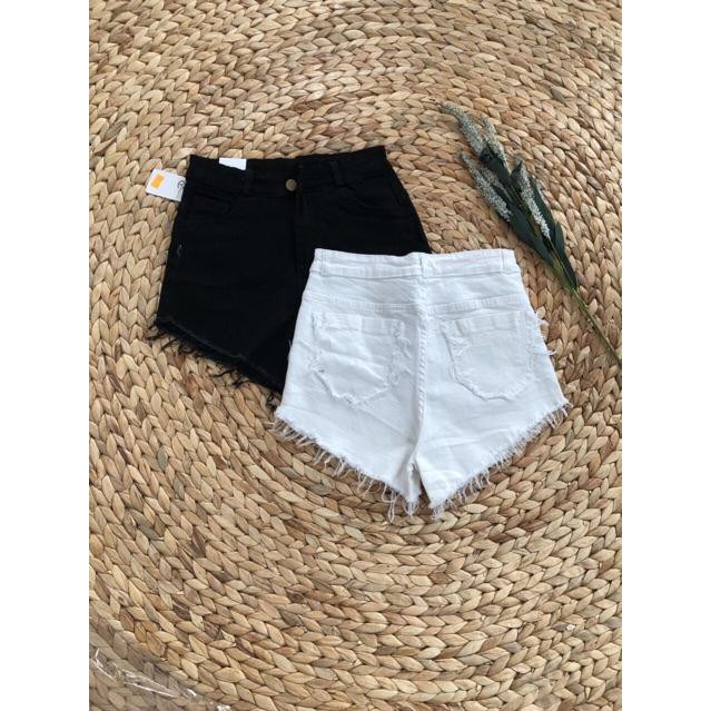 Quần sooc nữ Cạp Cao Qua Rốn Tua Rua - quần short nữ có sẵn sll giá siêu tốt MS057