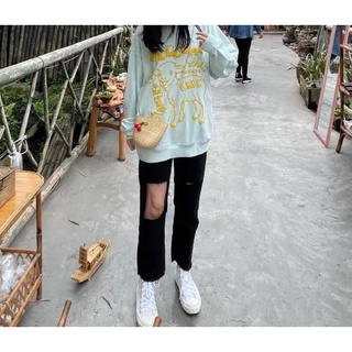 [SALE HOT] Quần bò rách gối hack dáng chân thon gọn