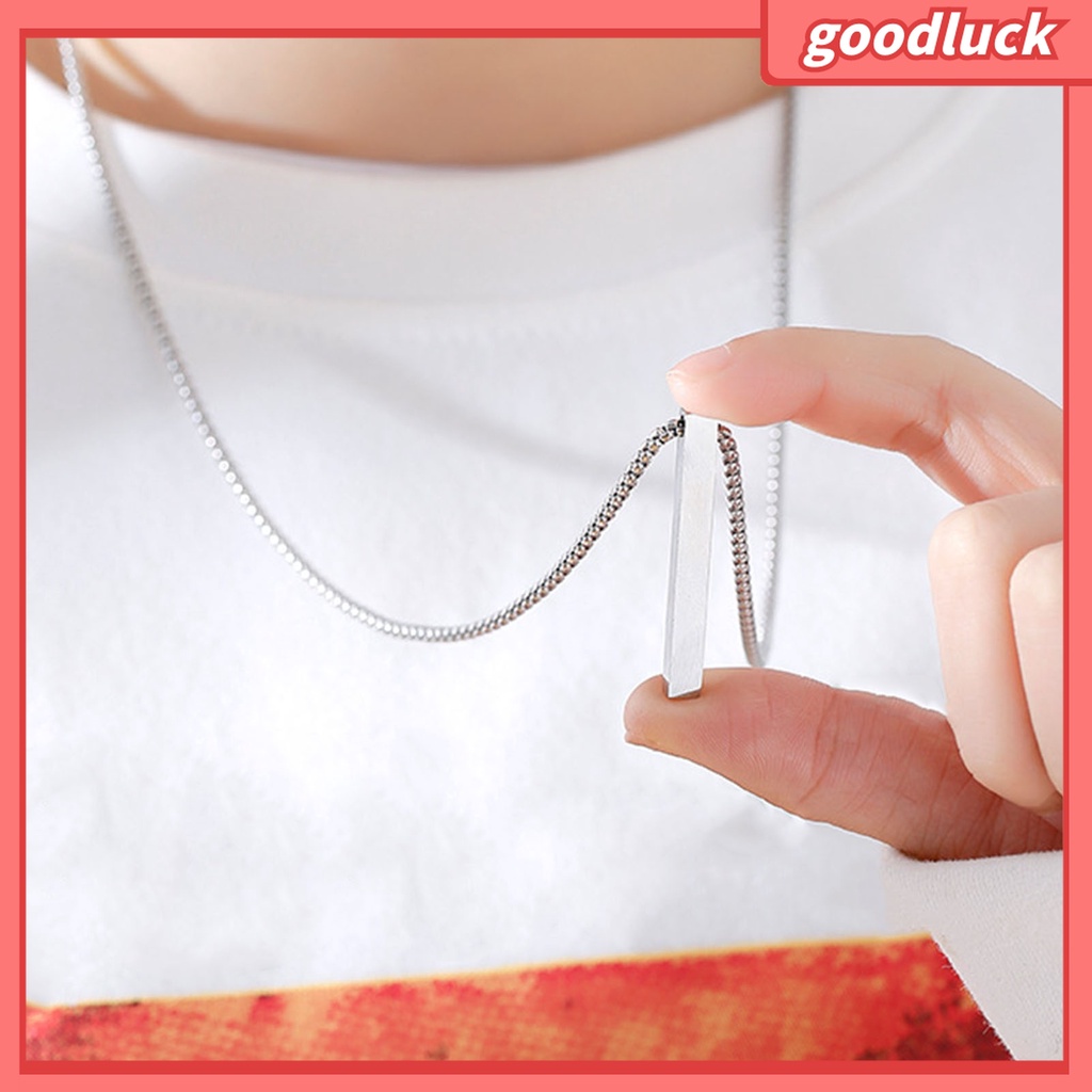 Goodluck| Vòng cổ Nam Bằng Thép Không Gỉ Màu Trơn Khối Lượng Nhẹ