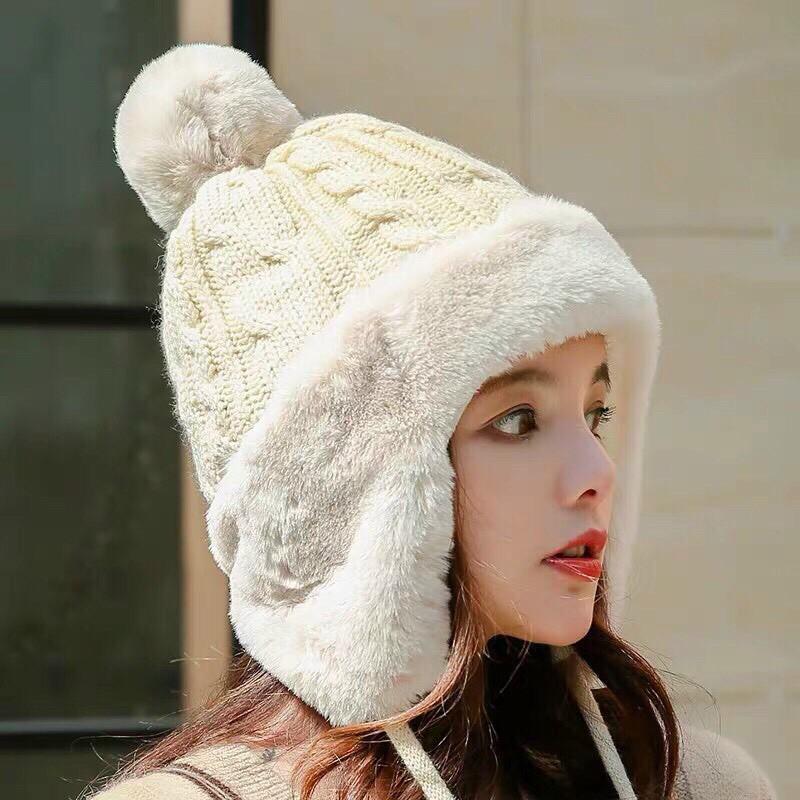 MŨ LÔNG CỪU PHONG CÁCH HÀN QUỐC MÃU MỚI SIÊU ĐẸP CỰC ẤM