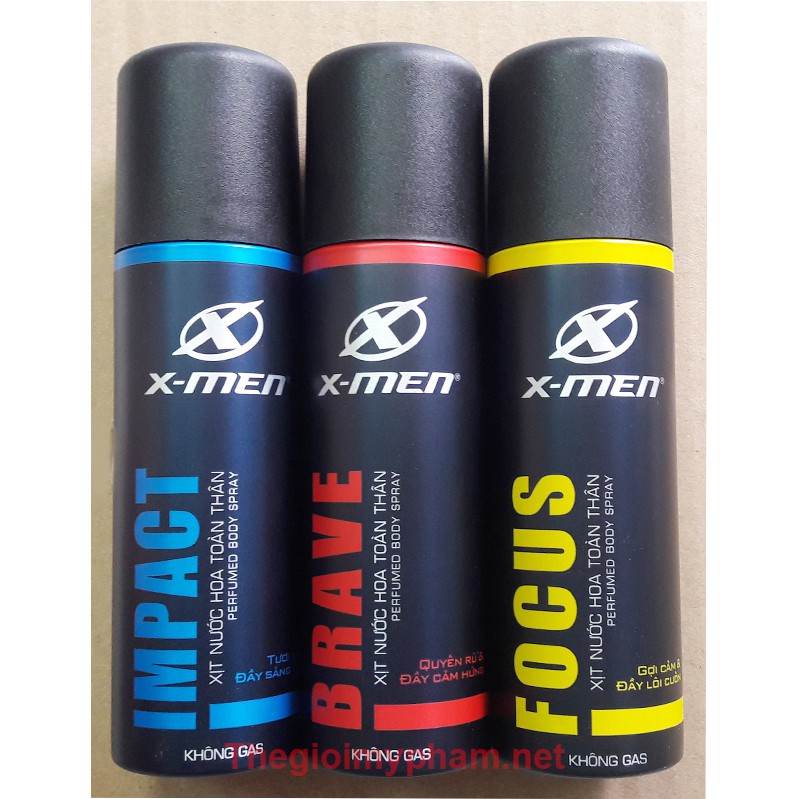 Xịt Khử Mùi Toàn Thân Hương Nước Hoa Không Gas Xmen 100ml