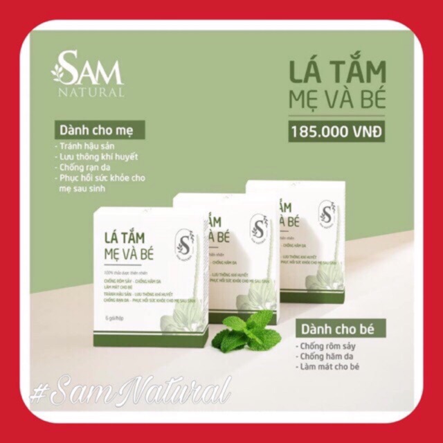 ( sam natural ) Lá tắm mẹ và bé