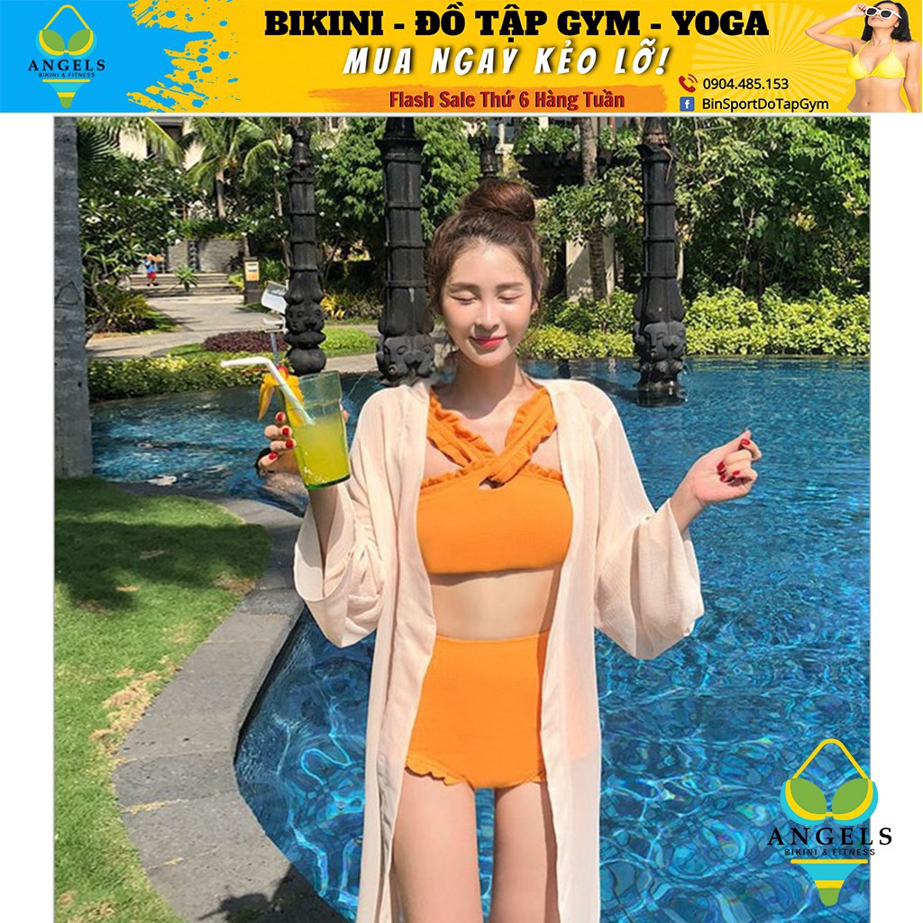 Bikini,Bộ Đồ Bơi Cổ Chéo Màu Vàng, Hàng Nhập Đủ Size M L XL,BHN015 [ Giá Sỉ ] | BigBuy360 - bigbuy360.vn