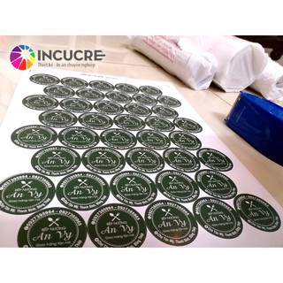 Tem decal giấy tròn 6cm - sl 500 tem