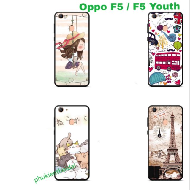 Oppo F5 / F5 Youth FREESHIP Từ 50k Ốp lưng Oppo F5 dẻo TPU in 3D hình dễ thương cao cấp