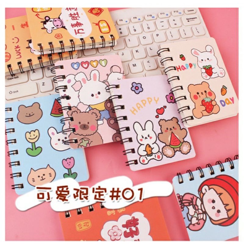 Sổ - Sổ Lò Xo Mini Dễ Thương, Notebook, Sổ Tay Ghi Chép Khổ Giấy A7 Cầm Tay