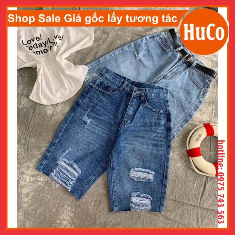 [RẺ VÔ ĐỊCH] Quần jeans nữ, quần ngố, quần lửng ống rộng rách🦋thời trang nữ phong cách chuẩn hàn kèm ảnh thật shop chụp