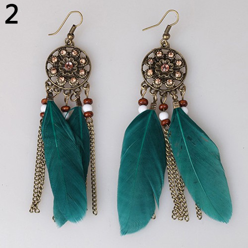 Hoa tai mặt hình Dream Catcher phong cách Bohomian