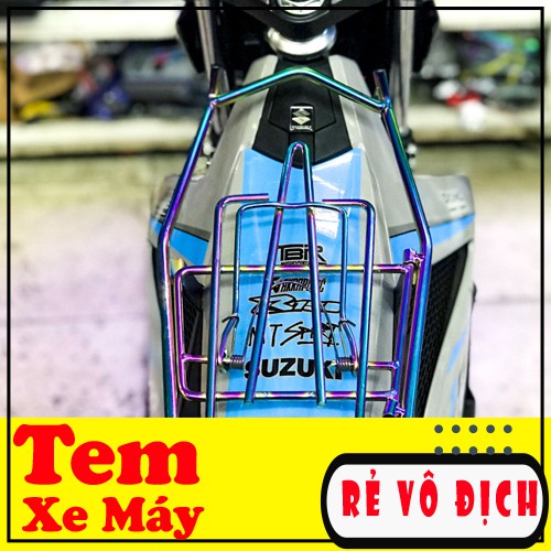 Tem Trùm Xe Satria 🍀 FREESHIP 🍀 Xanh Bạc Thể Thao