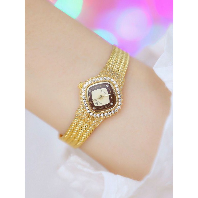 Đồng hồ Nữ đá lưới nhỏ nhí viền đá lên tay dễ thương, Size 22mm, chống nước chống xước, thương hiệu mới Cleef&Arpels 💞