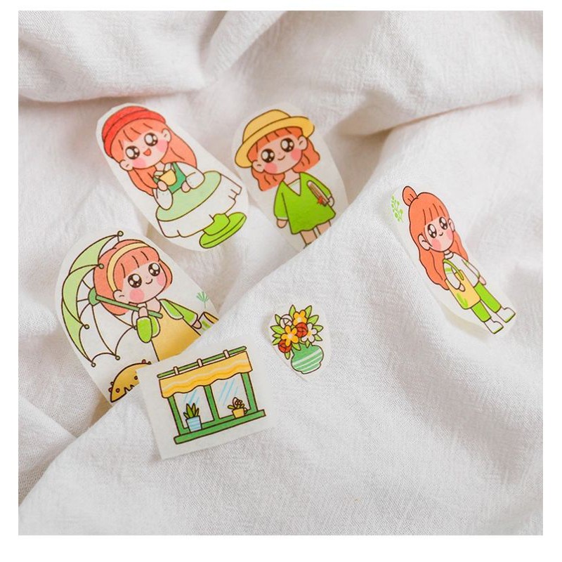 [WS001] Miếng Dán Washi Sticker Hoạ Tiết Dễ Thương Ins Giasico