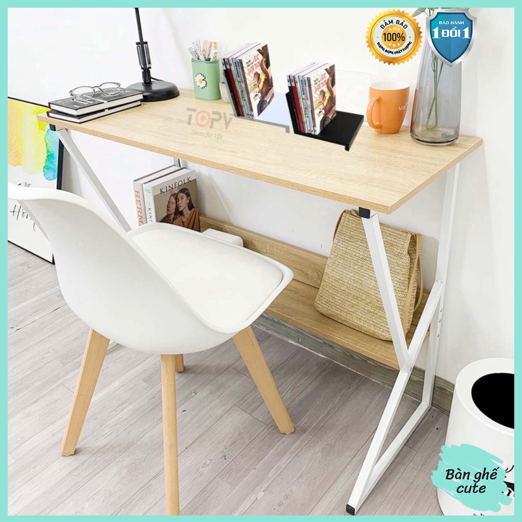 Giá sách để bàn học bàn làm việc TOPV gỗ mini đựng đồ decor trên kệ sách giá rẻ để đỡ vở cho bé nhỏ trắng Bàn ghế Cute