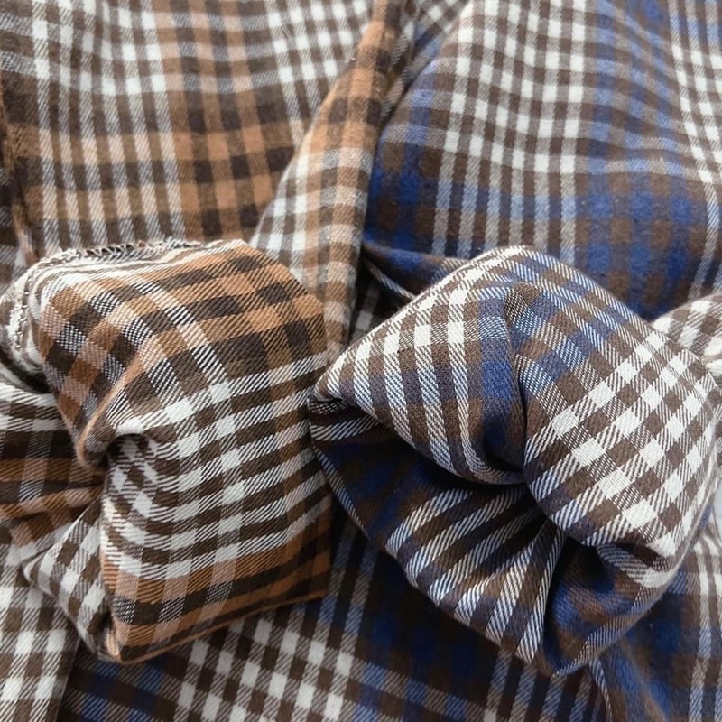 Áo Sơ mi caro dáng dài unisex