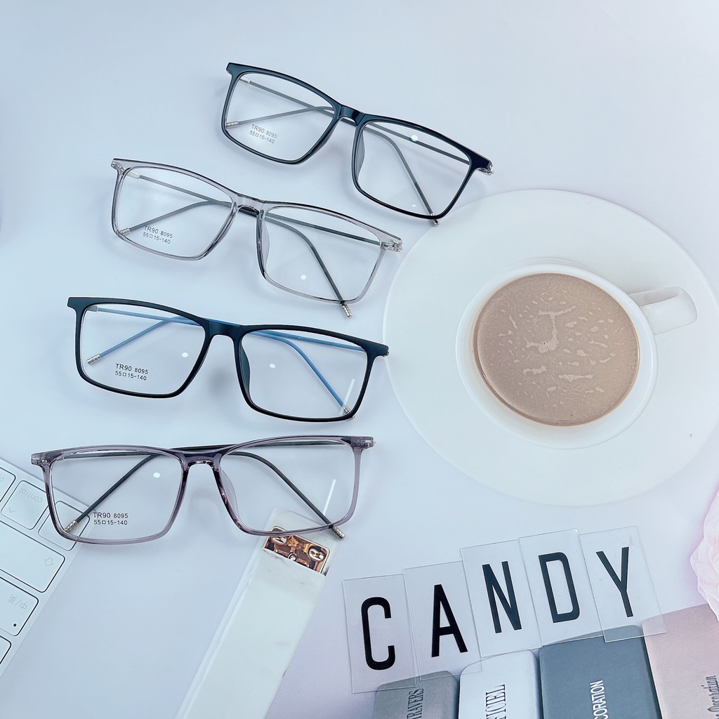 Gọng kính cận vuông thanh mảnh nam nữ 8095 – Tiệm kính Candy