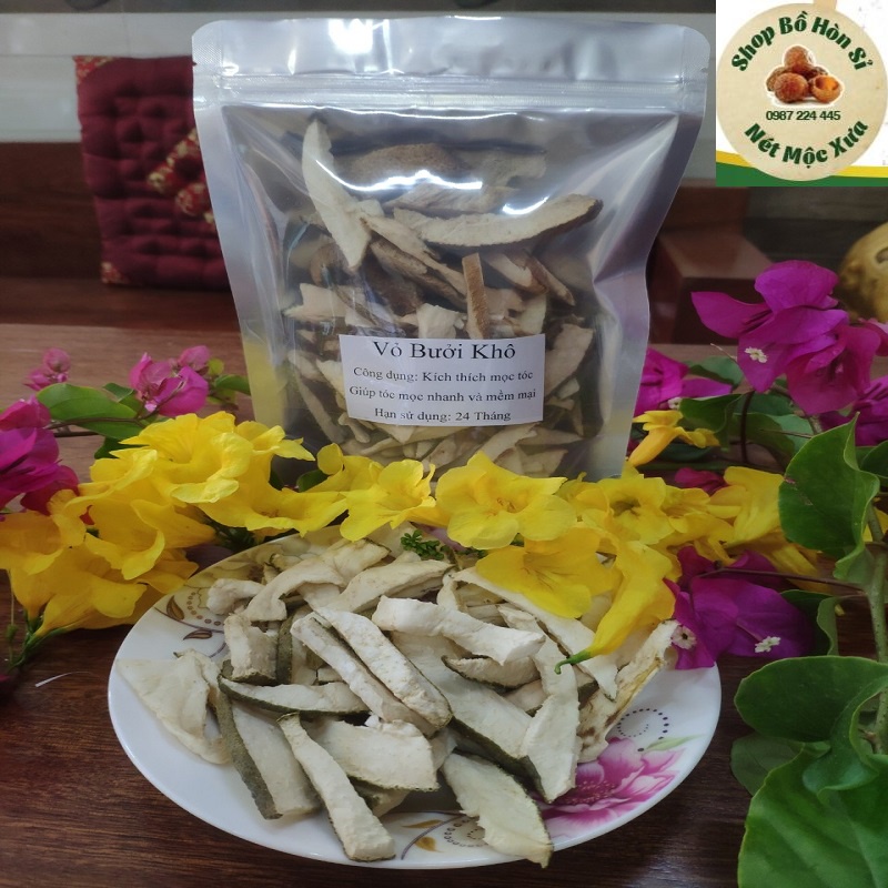 Vỏ Bưởi Khô Gội Đầu (100g)