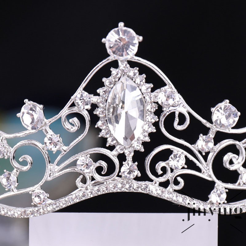 GETNOIVAS Vương miện công chúa cài tóc cô dâu đính đá sang trọng