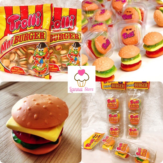 Kẹo dẻo hamburger Trolli mini burger - Mỹ 🇺🇸.
