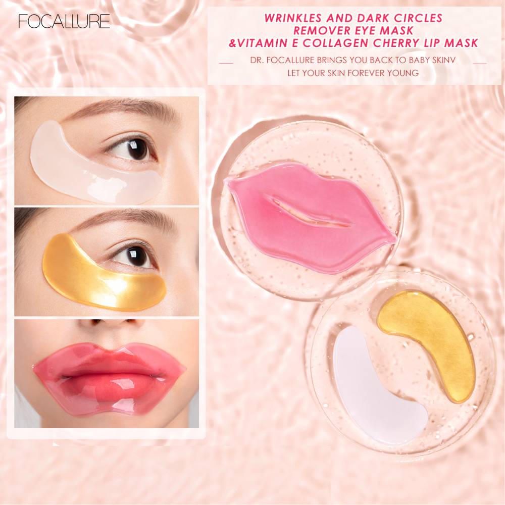 Mặt nạ mắt/môi Focallure dạng gel chứa collagen cải thiện quầng thâm và nếp nhăn hiệu quả