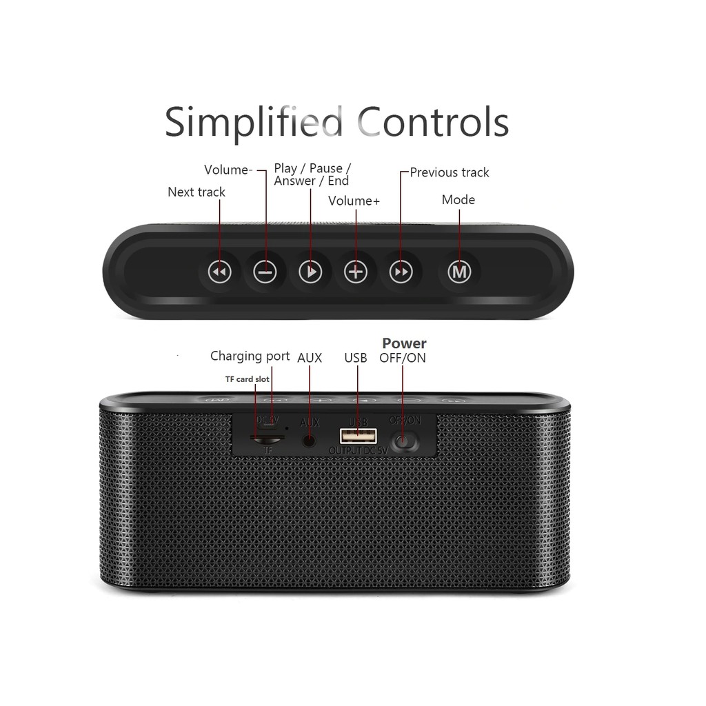 Loa nghe nhạc Bluetooth PKCB X6 Bass âm Thanh Sống Động chuẩn HIFI cảm ứng