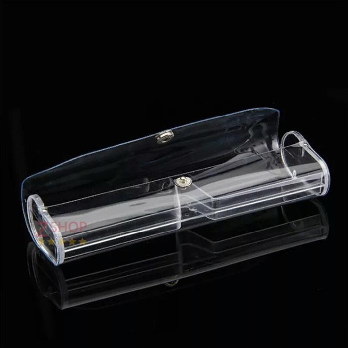 Hộp đựng kính nhựa dẻo trong suốt 15*4.5*2.4cm Molangshop