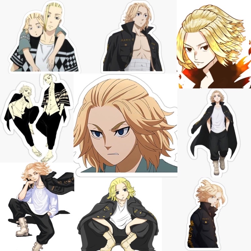 ảnh Sticker Mikey tokyo revengers 30 hình ép lụa khác nhau / Hình dán Mikey