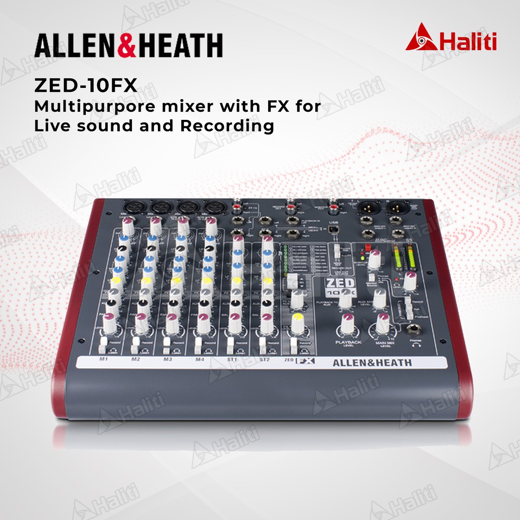 Bàn Mixer Allen & Heath ZED-10FX HAWAII AUDIO 10 kênh liền echo phù hợp cho karaoke, karaoke, sự kiện mini