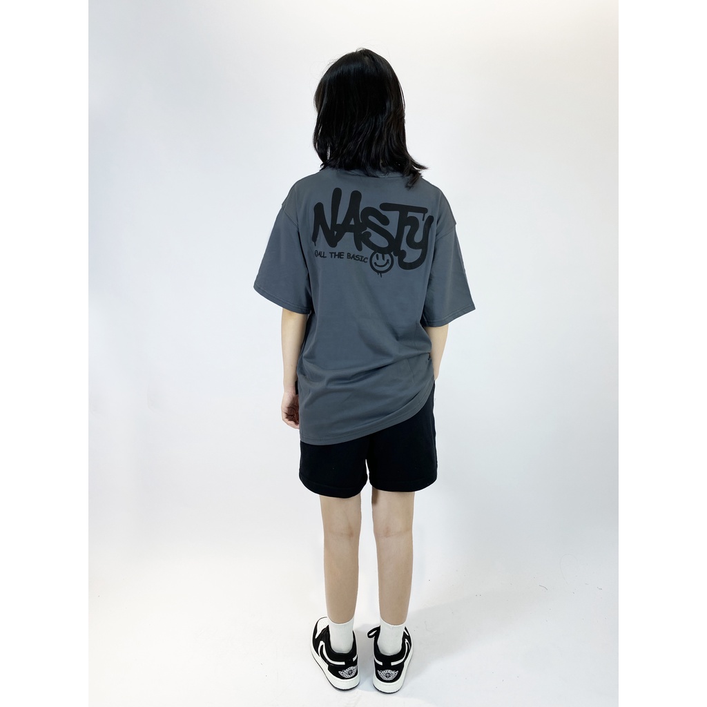 Áo Thun All The Basic - In Nổi - Nasty collection - Xám - vải 240g