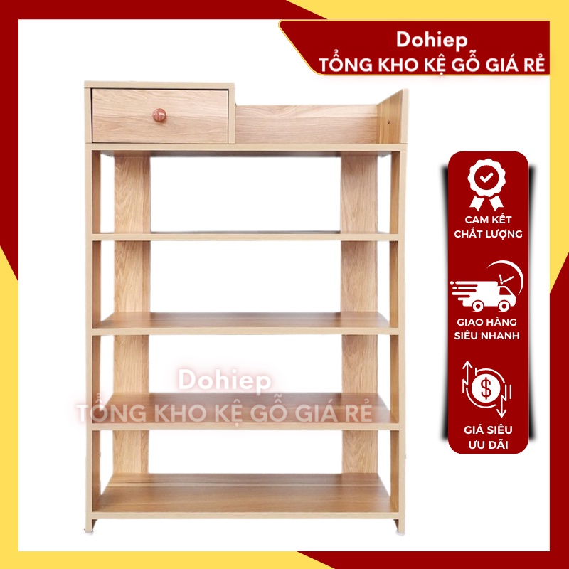 Kệ để giày dép - kệ để phụ kiện 5 tầng màu vân gỗ