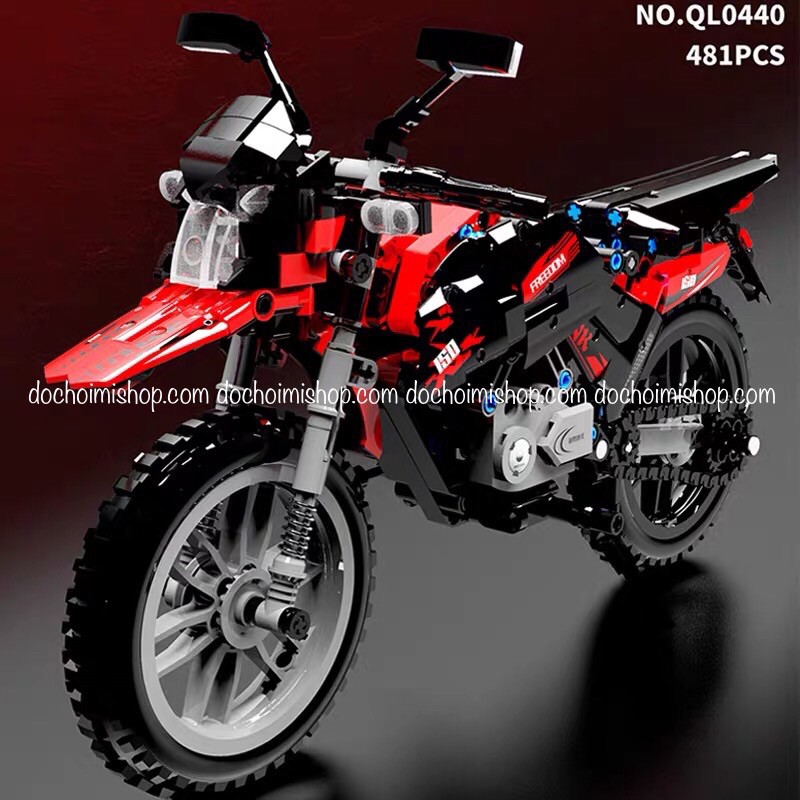 Lắp Ráp Technic QL0440 QL0441 0481 0474 0413 Xe Mô Tô Cào Cào Đua Địa hình