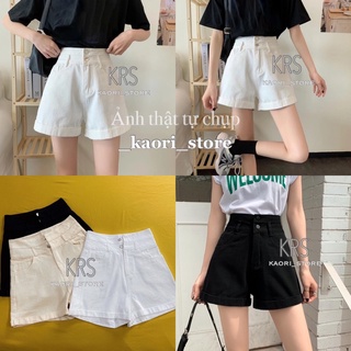 QUẦN SOOC, SHORT NỮ CÚC ĐÔI FORM RỘNG CHẤT KAKI THÔ ( ảnh thật- hàng có sẵn ) | _KAORI_STORE |