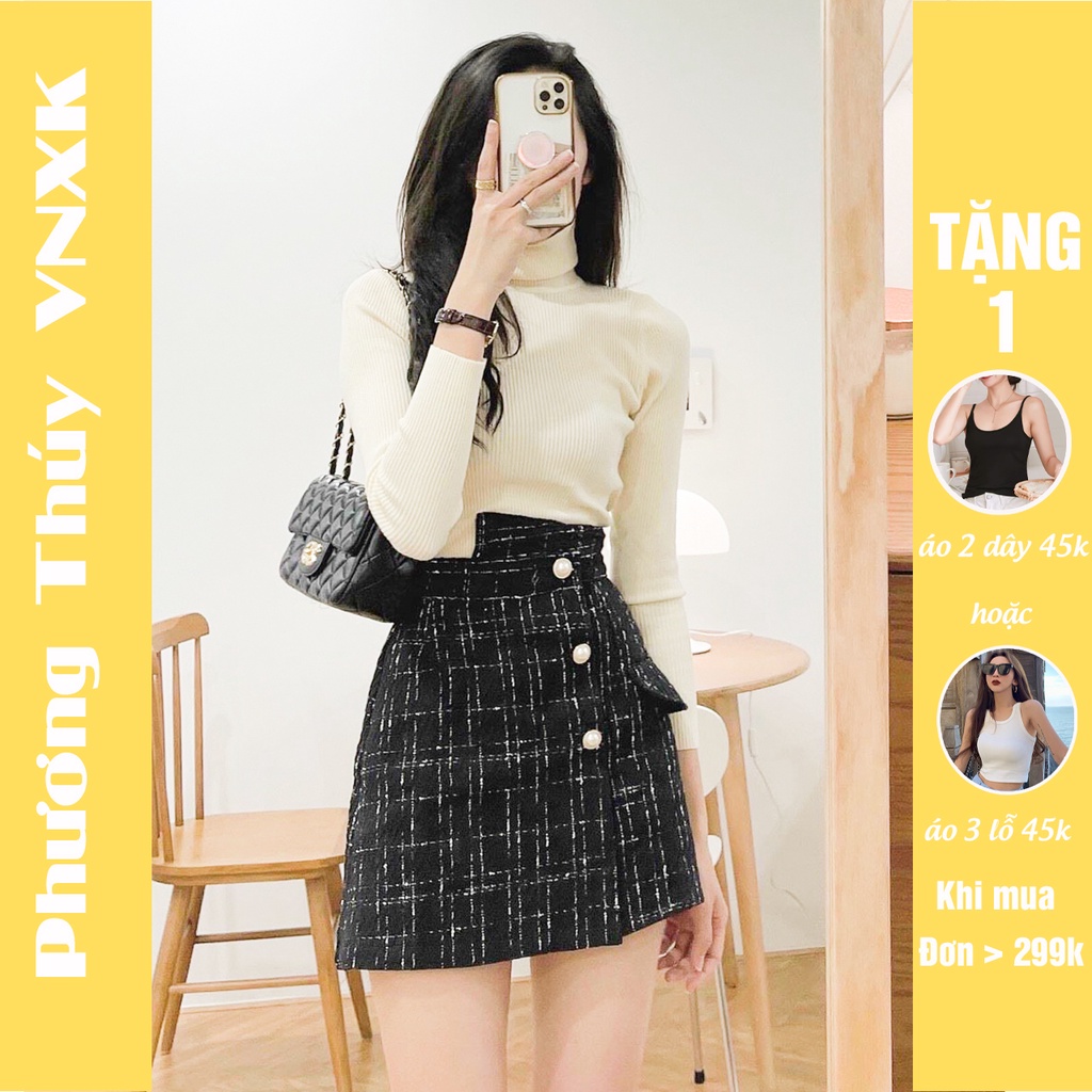 Áo len PHƯƠNG THÚY VNXK cao cấp - áo len cổ lọ kiểu dáng basic phong cách hiện đại hàng Quảng Châu | BigBuy360 - bigbuy360.vn