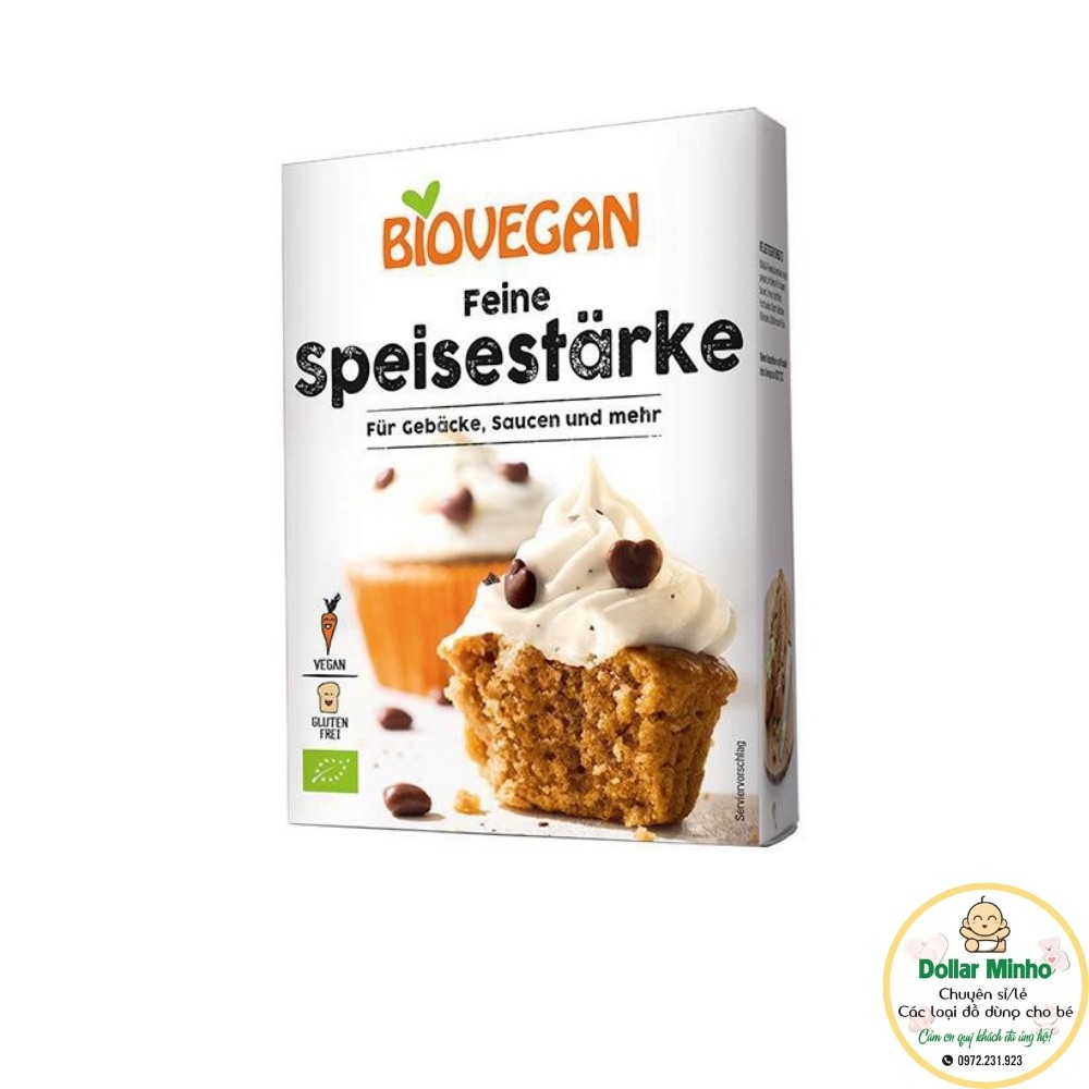 Tinh bột bắp hữu cơ Biovegan 250g tách lẻ 50g (Date 30/9/2024)