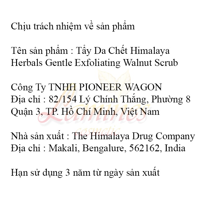 Tẩy Tế Bào Chết Mịn Da Và Trẻ Hóa Da Từ Hạt Óc Chó | Himalaya Herbals Gentle Exfoliating Walnut Scrub 100g