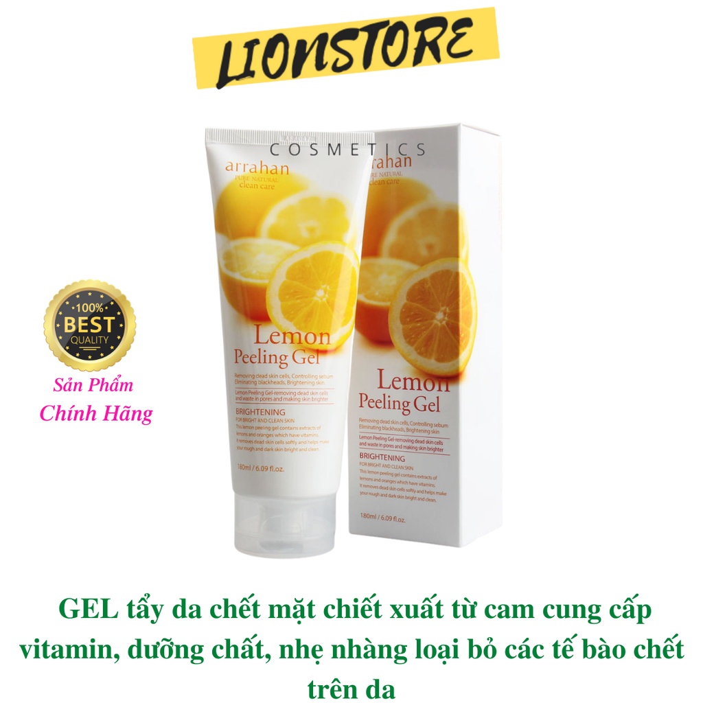 Gel tẩy da chết hoa quả làm trắng da Arrahan Whitening Peeling Gel 180ml