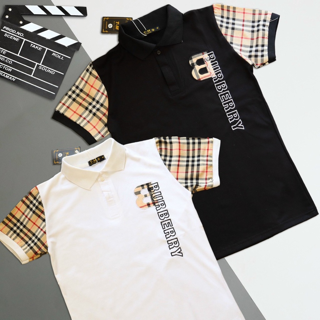 Áo thun nam tay ngắn có cổ thêu kiểu BBR vải dày đẹp thấm hút mô hôi cao cấp AHFASHION