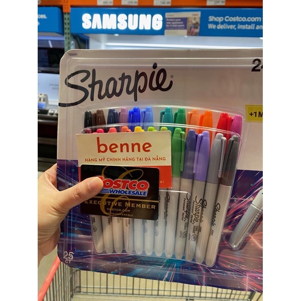 [🇺🇸 Bill Mỹ] Bút lông dầu Sharpie Fine Point Black màu đen của Mỹ