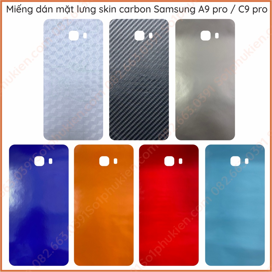 Miếng dán mặt lưng skin carbon Samsung C9 pro , A9 pro