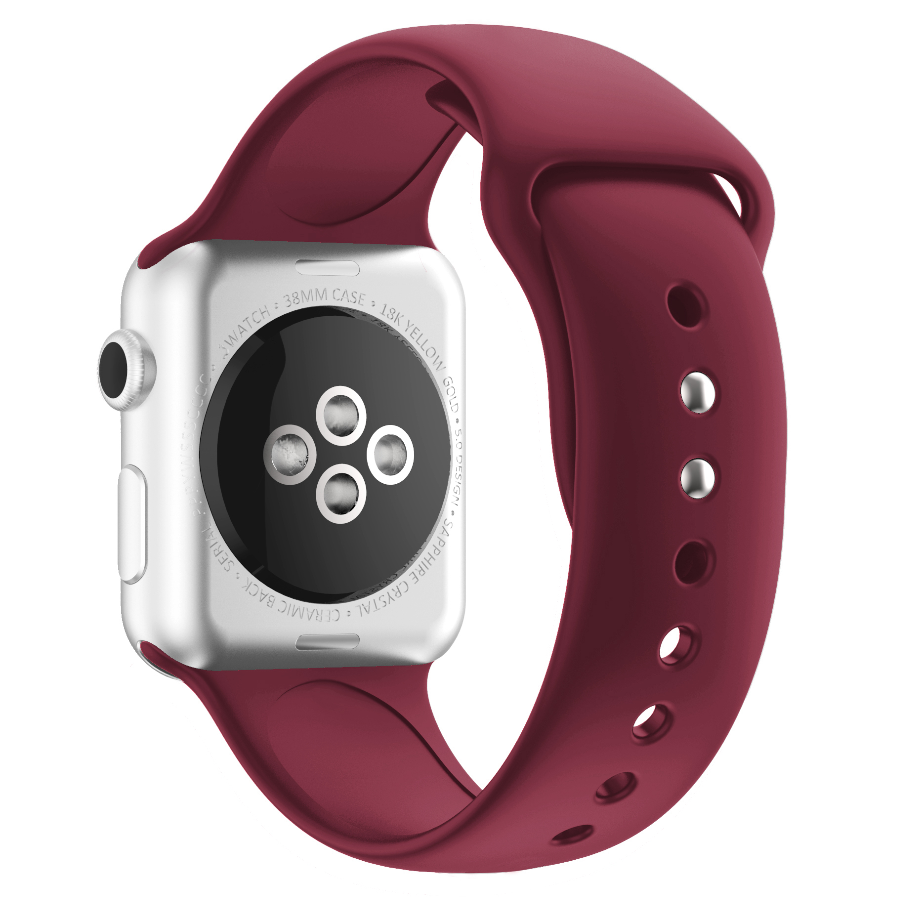 Dây Đeo Silicon Mềm Thoáng Khí Chống Mồ Hôi Cho Đồng Hồ Thông Minh Apple Watch Series 6 5 4 3 2 1 38 / 40 42 / 44mm