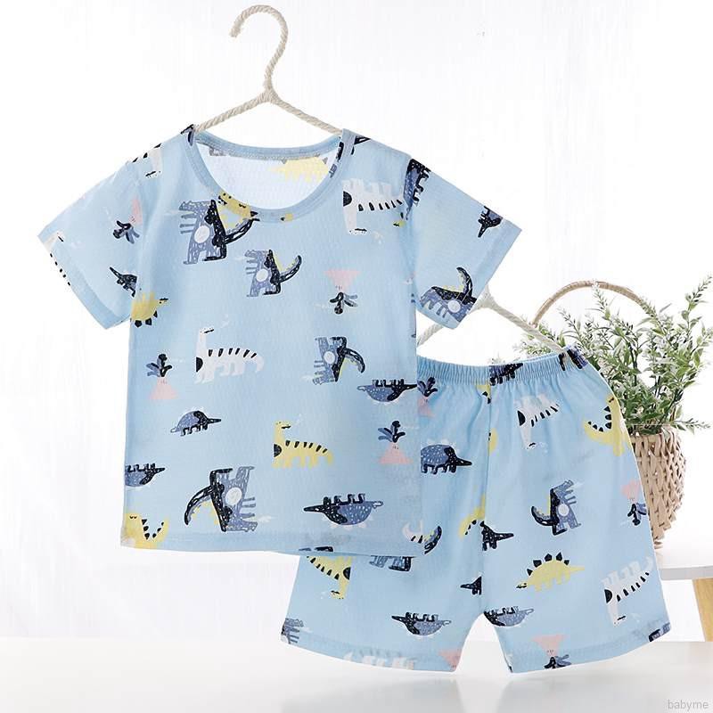 Set Áo Thun Tay Ngắn &amp; Quần Short In Hình Chuột Mickey Cho Bé