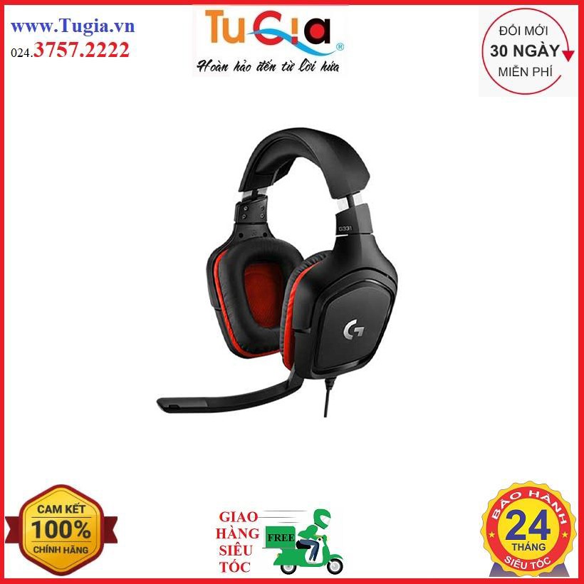 Tai nghe Over-ear Logitech G331 Wired Gaming (Đen) - Hàng chính hãng