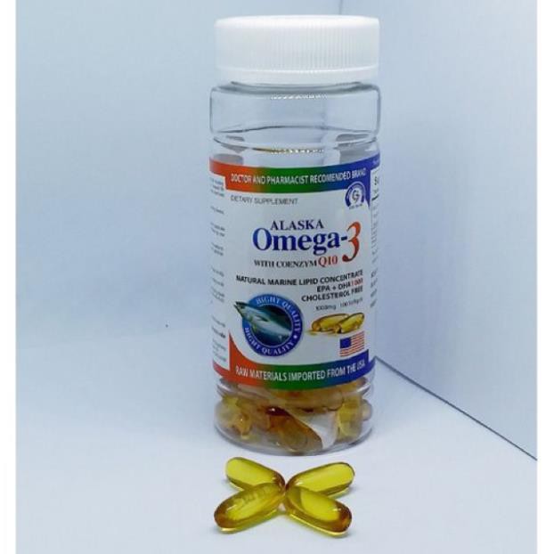 Viên dầu cá Alaska Omega 3 sáng mắt, khỏe tim , bổ não | Thế Giới Skin Care