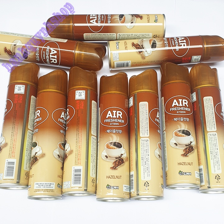 Chai Xịt Thơm Khử Mùi Ô Tô Hương Cafe Hàn Quốc Màu Nâu 370ml
