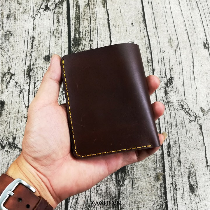 Ví nam da bò, bóp ví nam mẫu đứng da thật handmade - VN2726