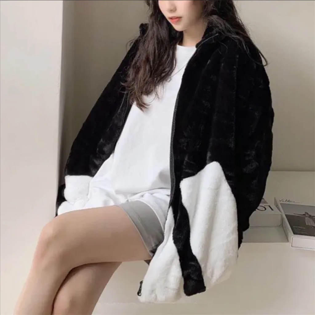 Áo Khoác Lông Cừu Das ❤ Khoát Lông Dày Dặn Dáng Rộng Nam Nữ NVA196