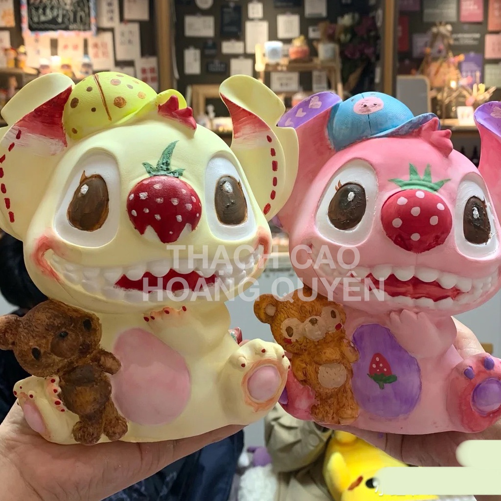 Tượng Stitch dễ thương - Đồ chơi thạch cao tô màu handmade sáng tạo cho mọi lứa tuổi - Kèm màu nước và cọ