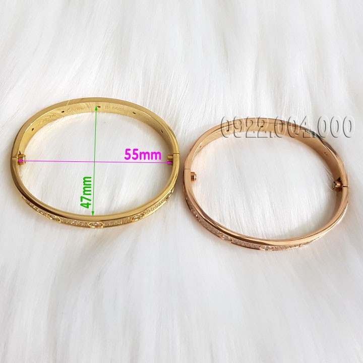 Vòng tay đính 3 hàng đá full logo, vòng 3 hàng đá VZ1592