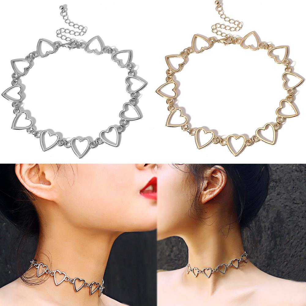 Vòng cổ Thép Không Gỉ Mặt Trái Tim Thời Trang Cho Nữ